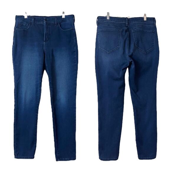 NYDJ Women’s Jeans Alina Legging Mid Rise Skinny Ankle Dark Wash Size 14 Plus - Picture 8 of 9